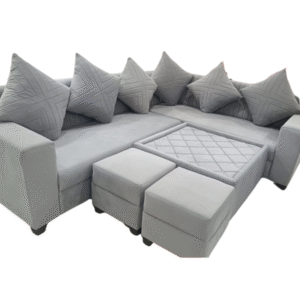 L type 7 seater sofa light grey